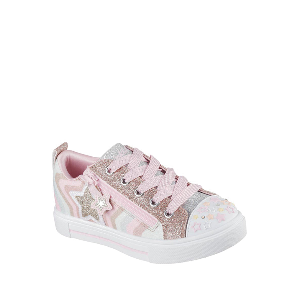 Skechers Twinkle Sparks Girl's Lifestyle Grade School Shoes - Rose