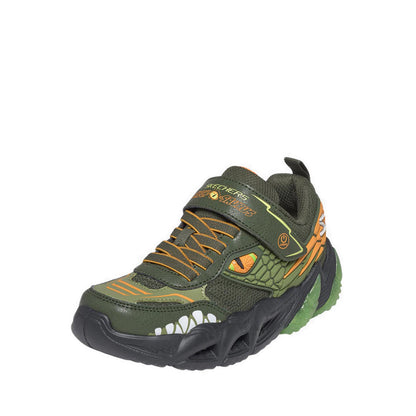 Skechers Skech-O-Saurus Lights 30 Boy's Lifestyle Shoes (Grade School / Teen) - Olive