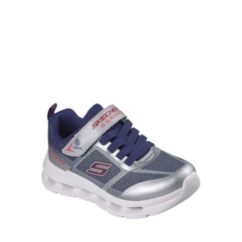 Skechers Glide-Step Lights Boy's Lifestyle Shoes (Grade School / Teen) - Silver