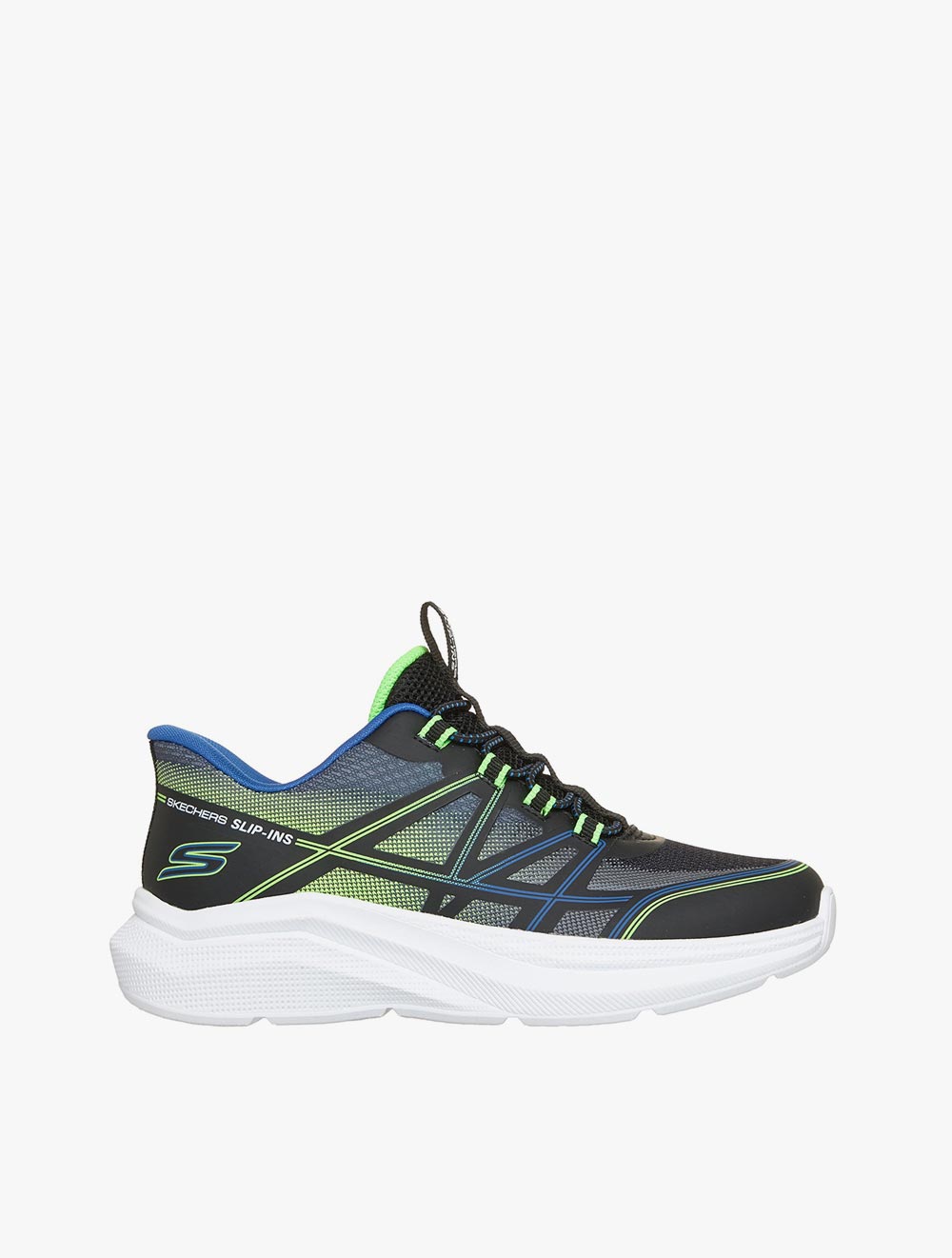 Skechers Slip-Ins Microspec Velocity Boy's Lifestyle Shoes Grade School - Black