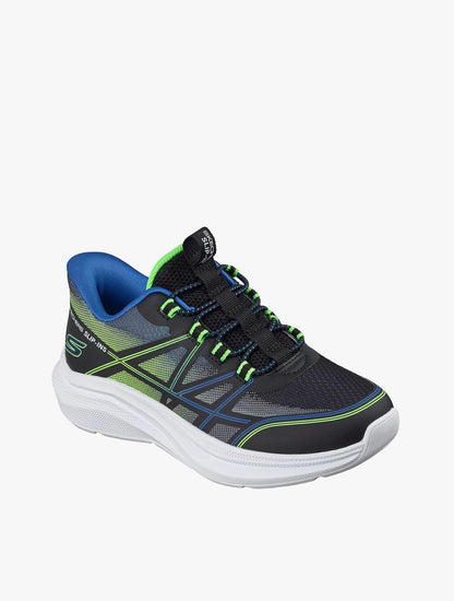 Skechers Slip-Ins Microspec Velocity Boy's Lifestyle Shoes Grade School - Black