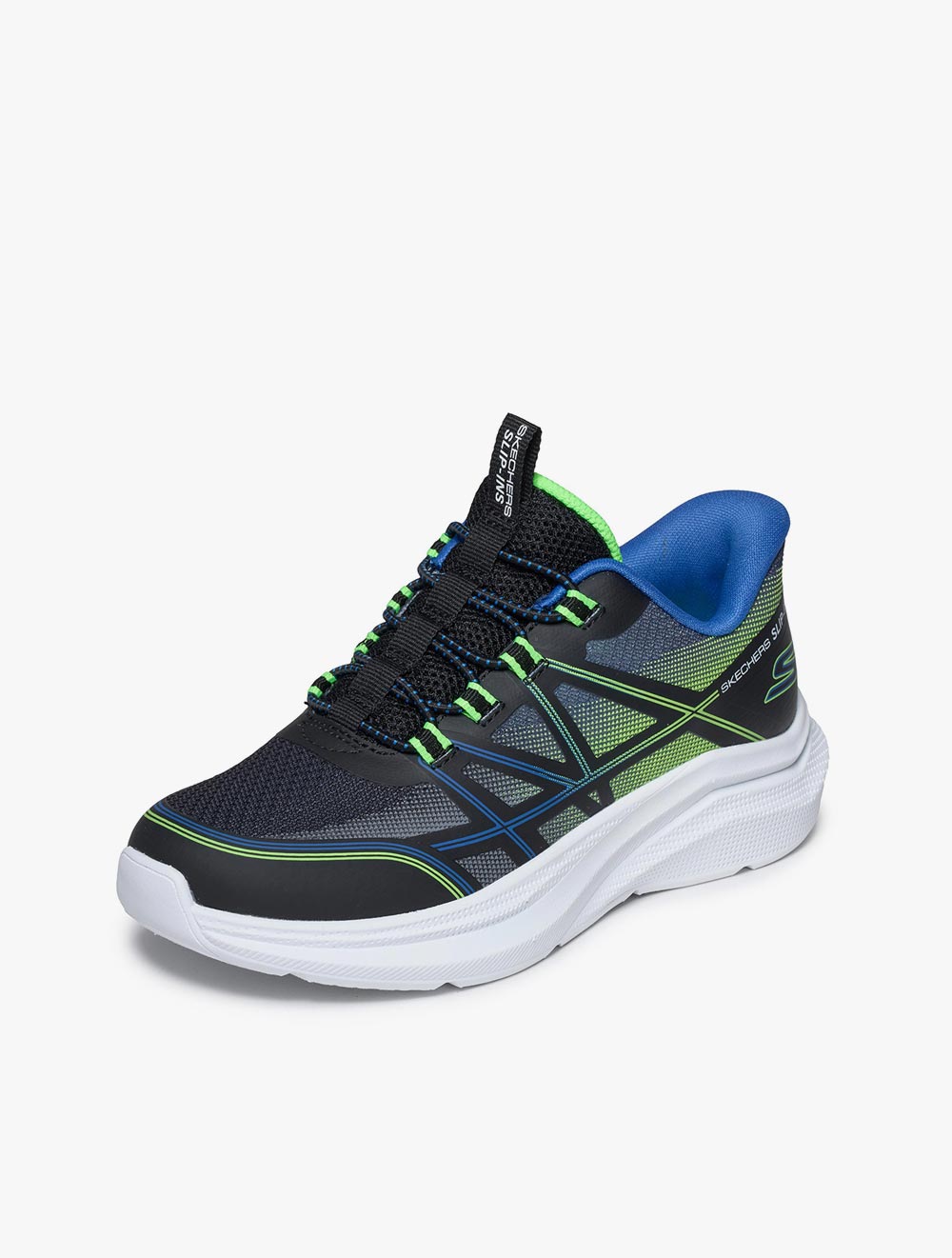 Skechers Slip-Ins Microspec Velocity Boy's Lifestyle Shoes Grade School - Black