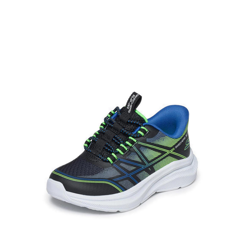 Skechers Slip-Ins Microspec Velocity Boy's Lifestyle Shoes (Play School) - Black