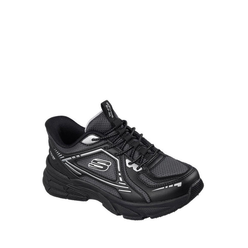 Skechers Slip-Ins Boy's Shoes Retro Graph (Grade School / Teen) - Black
