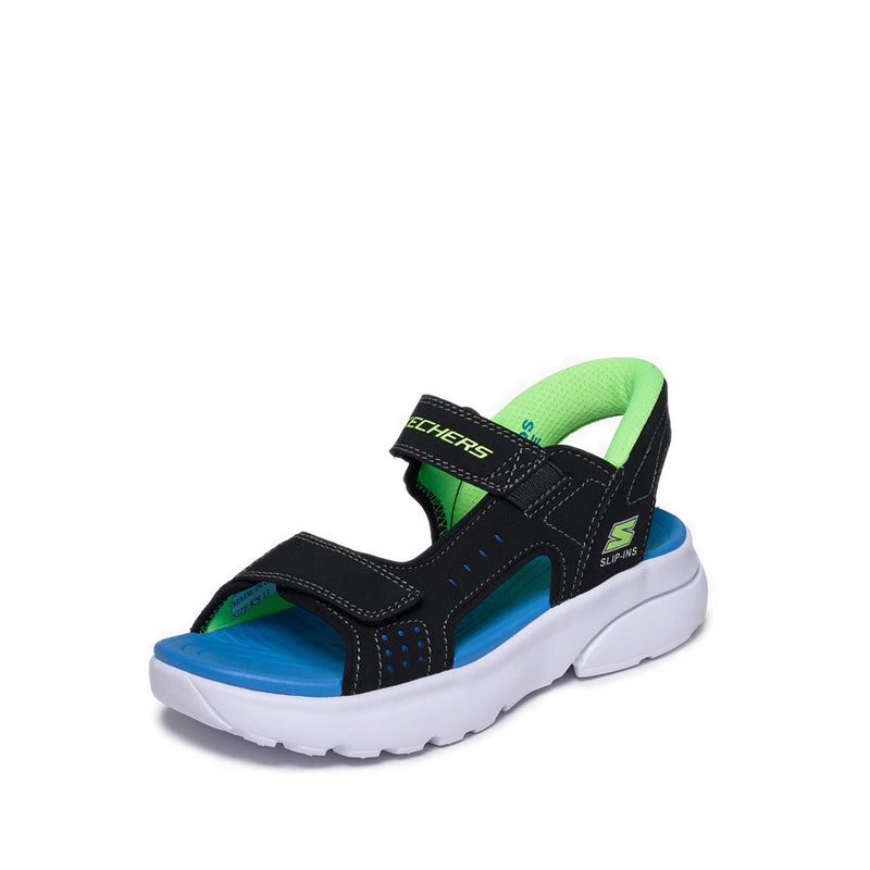Skechers Slip-Ins Razor Splash Boy's Lifestyle Shoes - Black (Grade School/Teen)