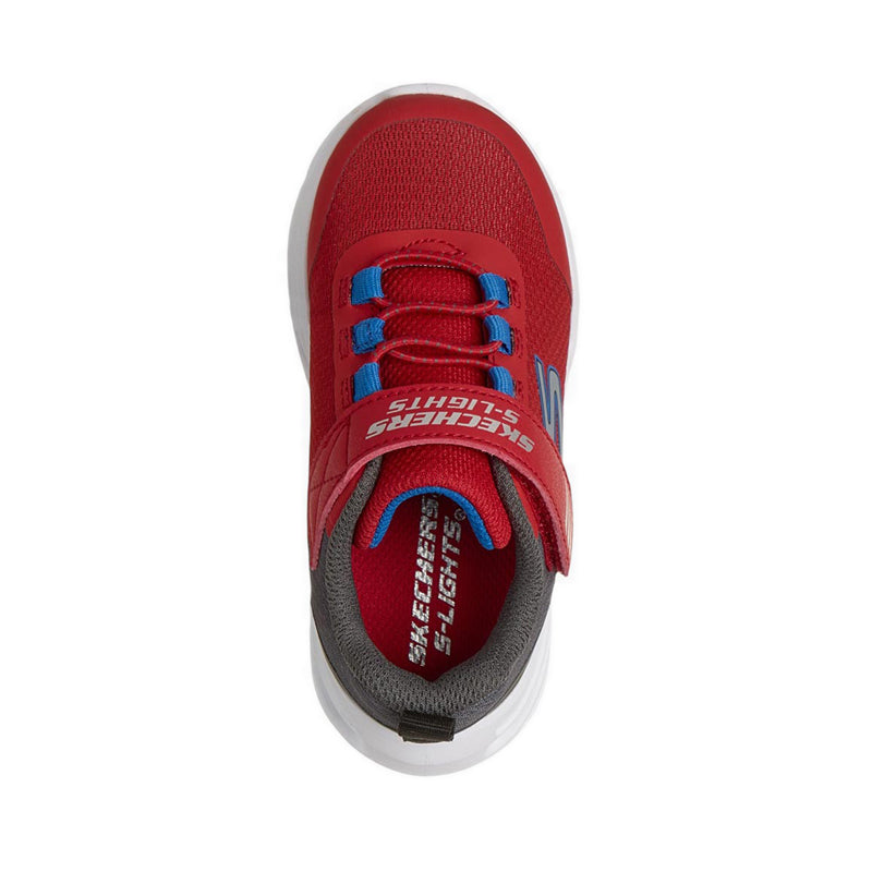Skechers Lil' Glide Step Lights Boy's Leisure Shoes - Red