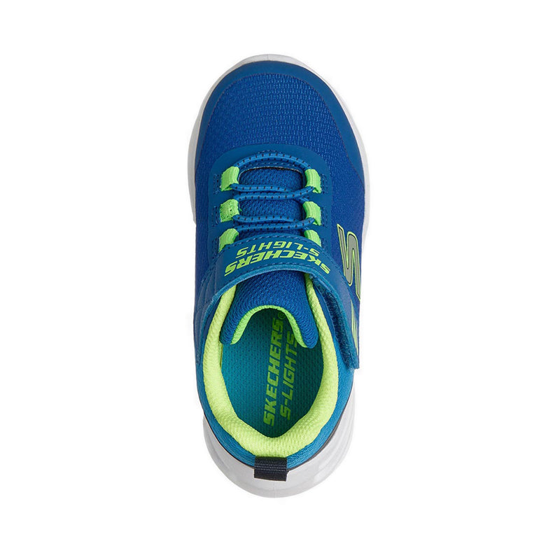 Skechers Lil' Glide Step Lights Boy's Lifestyle Shoes (Play School) - Blue