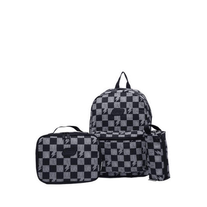 Skechers Utility Boy's Backpack Set - Black Checker