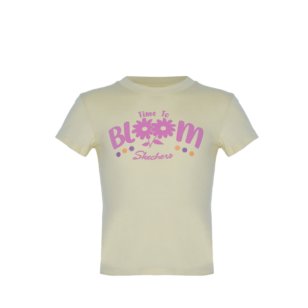 Skechers Girls Toddler Bloom T-Shirts - Limoncello