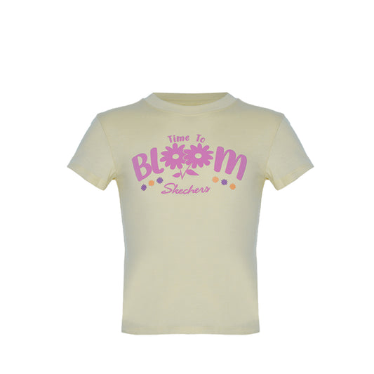 Skechers Girls Toddler Bloom T-Shirts - Limoncello