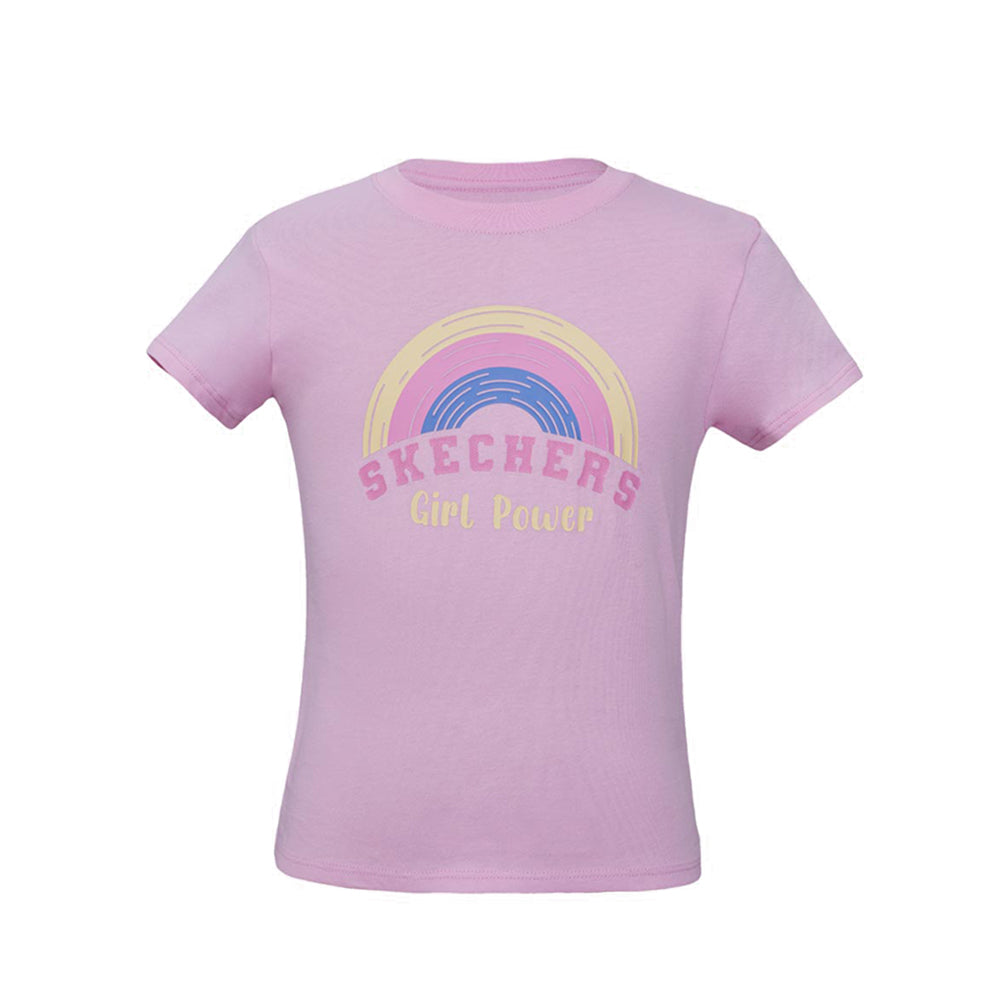 Skechers Girls Toddler Rainbow T-Shirts - Pink Magic