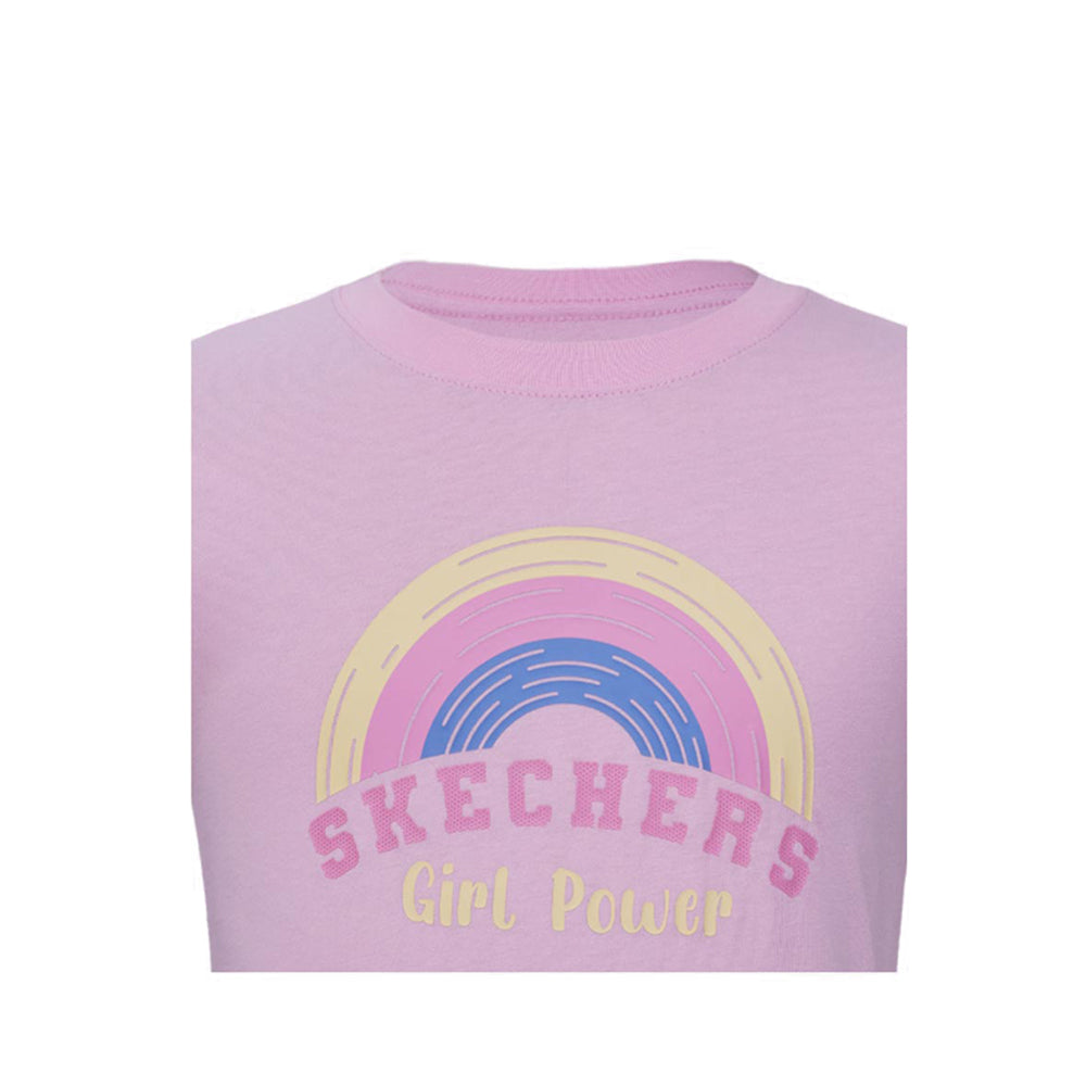Skechers Girls Toddler Rainbow T-Shirts - Pink Magic