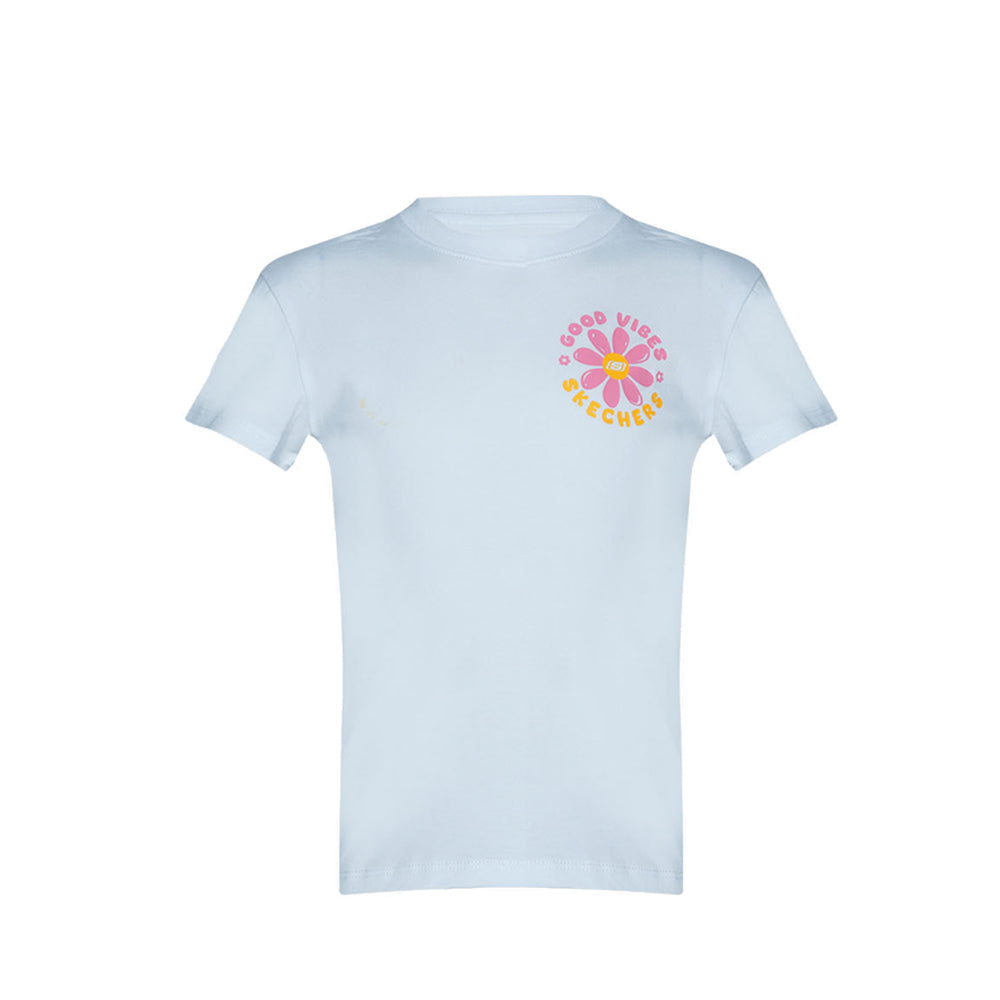 Skechers Girls Toddler Vibes T-Shirts - White