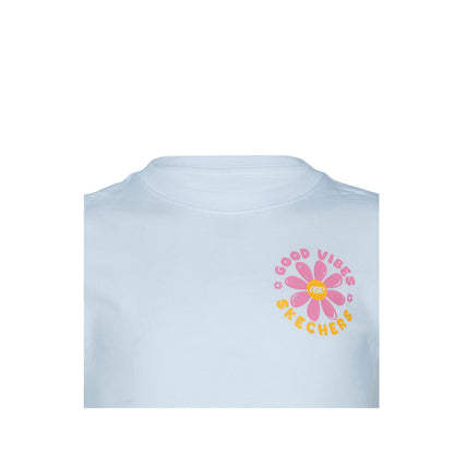 Skechers Girls Toddler Vibes T-Shirts - White