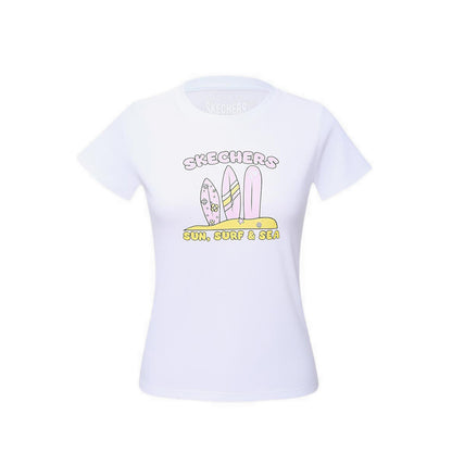 Skechers Girls Toddler Surfer T-Shirt - White