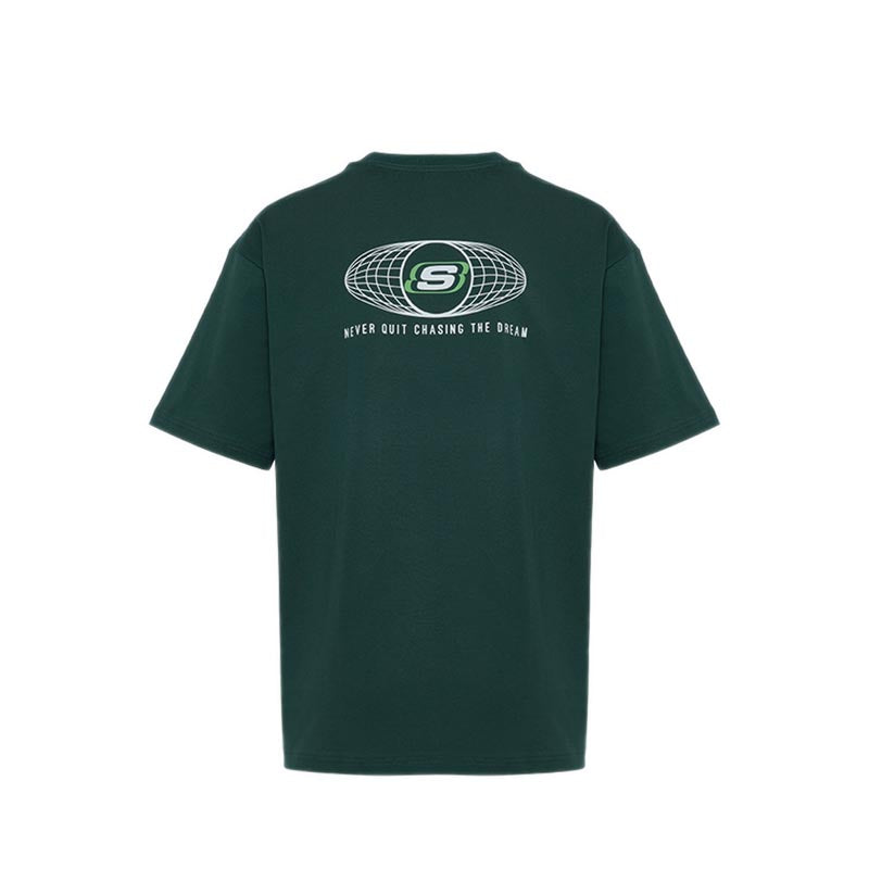 Skechers Men Oversized Basket T-Shirts - Pineneedle
