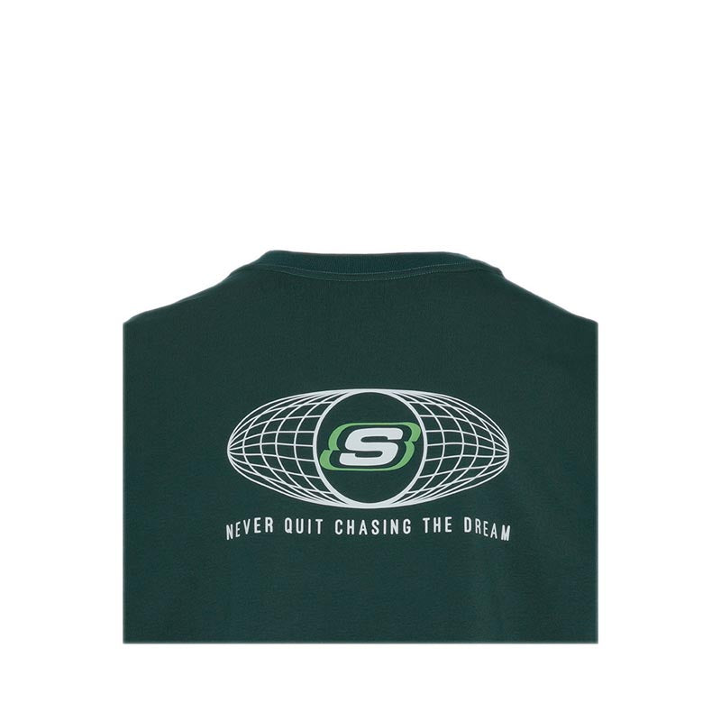 Skechers Men Oversized Basket T-Shirts - Pineneedle