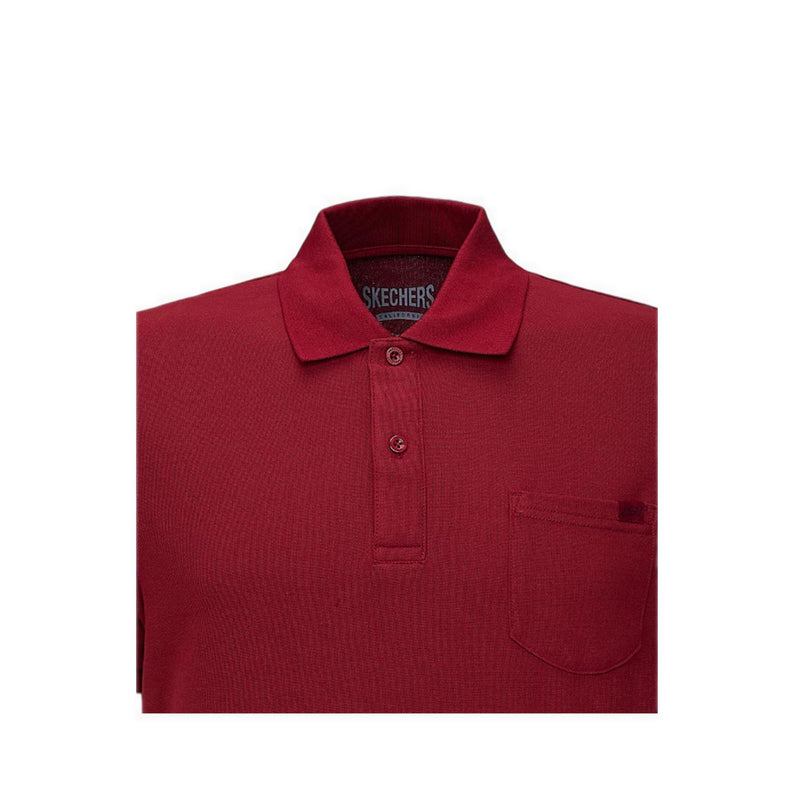 Skechers Men Pocket Polo Shirt - Maroon