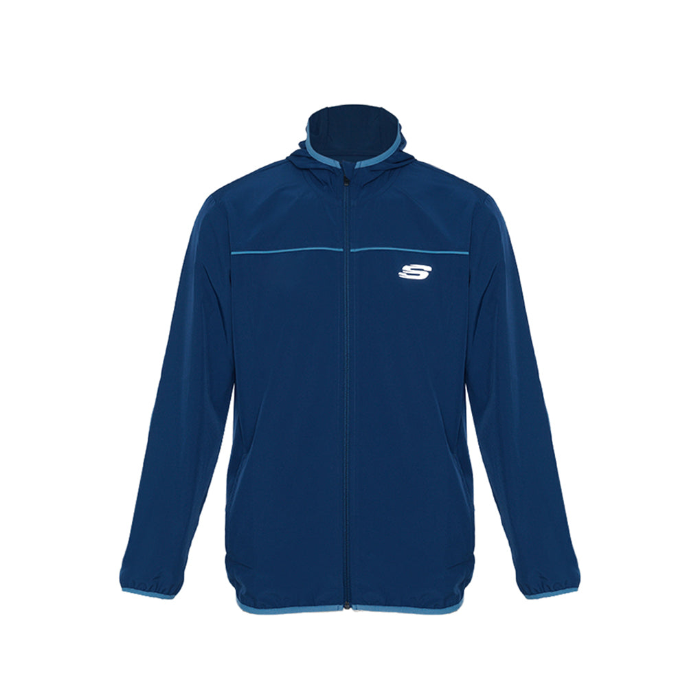 Skechers Men Sports Jackets W/Hoodie - BLUE