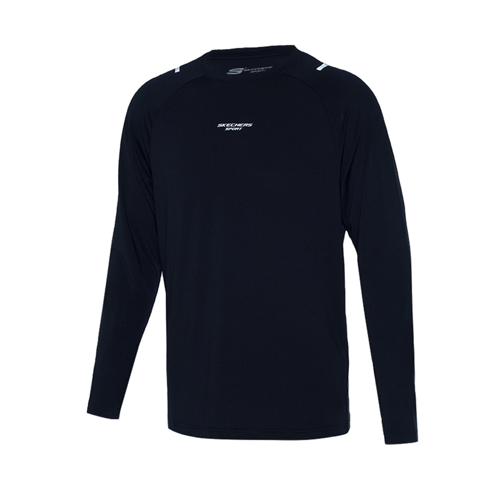 Skechers Men Sports Long Sleeve T-Shirts - Black