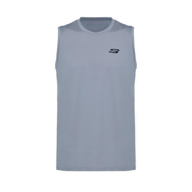 Skechers Men Sports Sleveless T-Shirts - Opal Gray