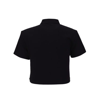 Skechers Women Boxy Polo Shirts - Black