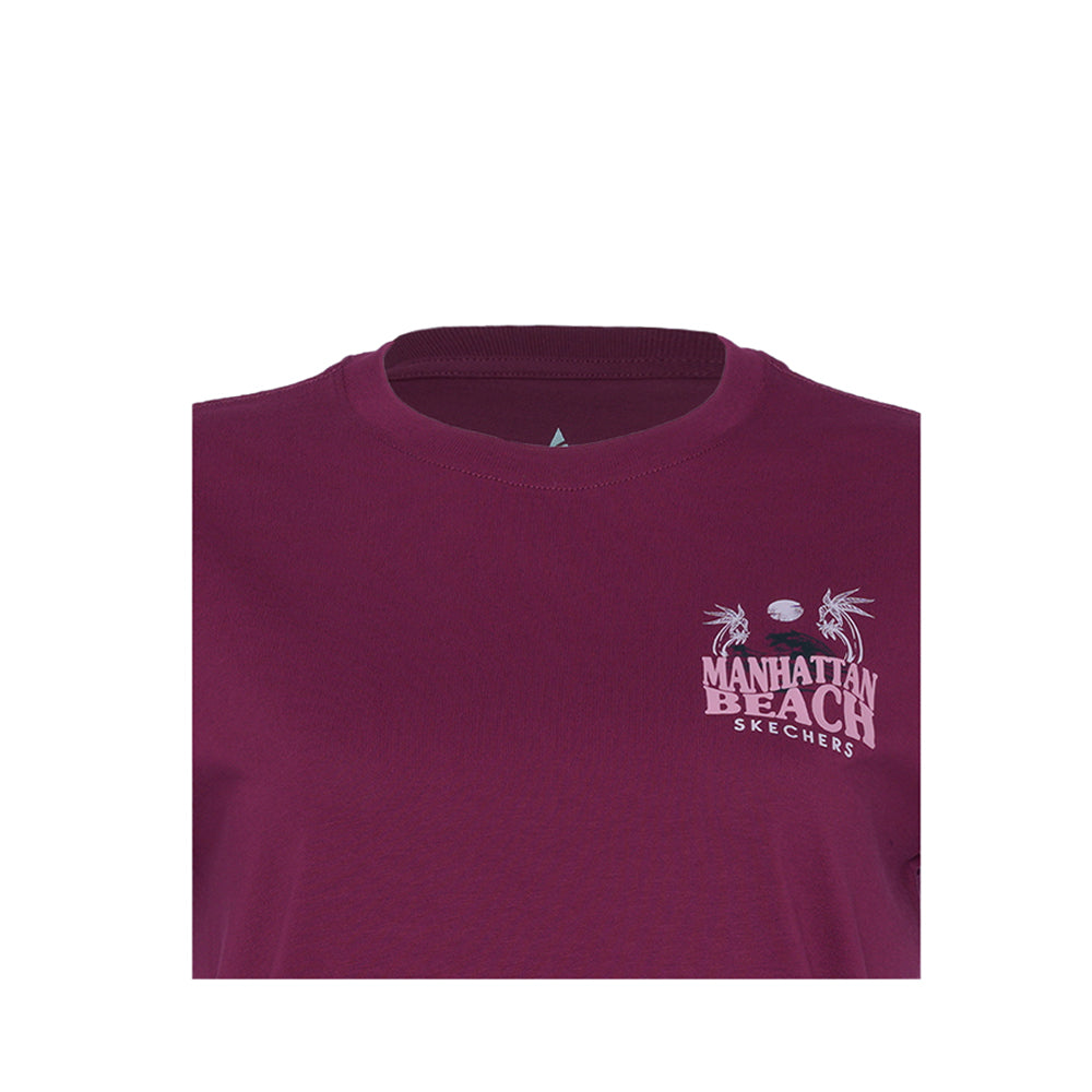Skechers Women Manhattan T-Shirts - Beaujolais