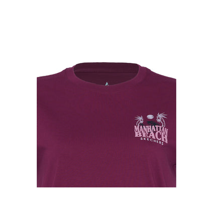 Skechers Women Manhattan T-Shirts - Beaujolais