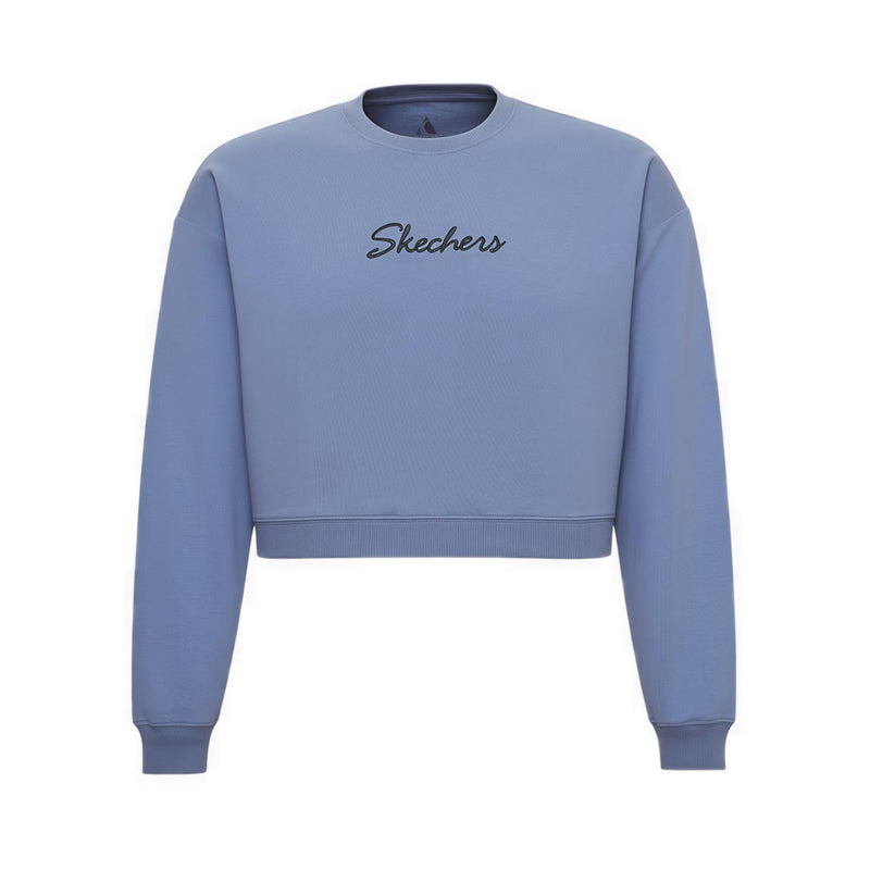Skechers Women Crop Hoodie - Blue