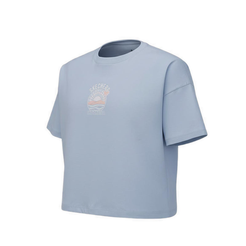 Skechers Women Graphic T-Shirt - Blue
