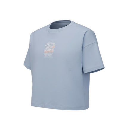 Skechers Women Graphic T-Shirt - Blue
