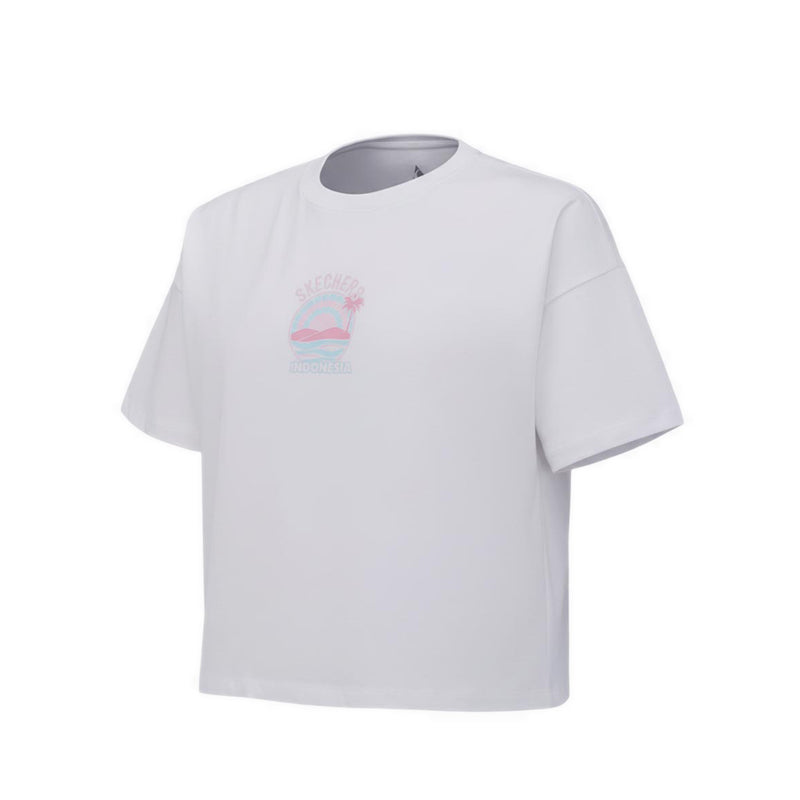 Skechers Women Graphic T-Shirt - White
