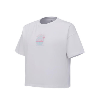 Skechers Women Graphic T-Shirt - White