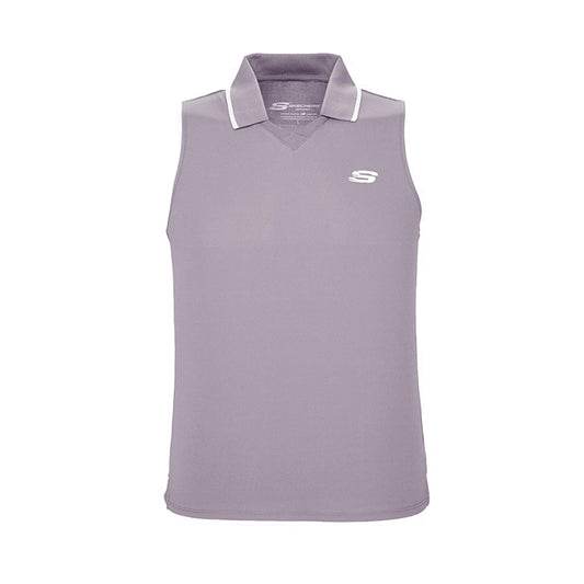 Skechers Women Sleeveless Polo - Minimal Gray