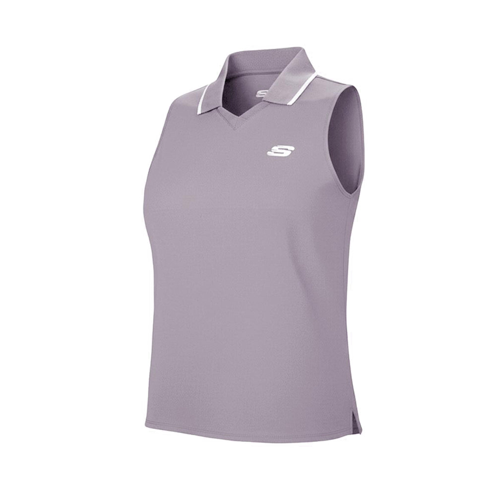 Skechers Women Sleeveless Polo - Minimal Gray
