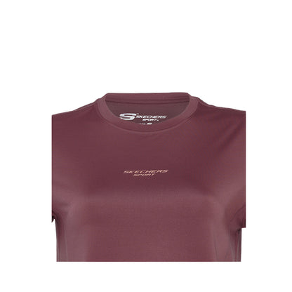 Skechers Women Cropped Sports T-Shirts - Rose Brown