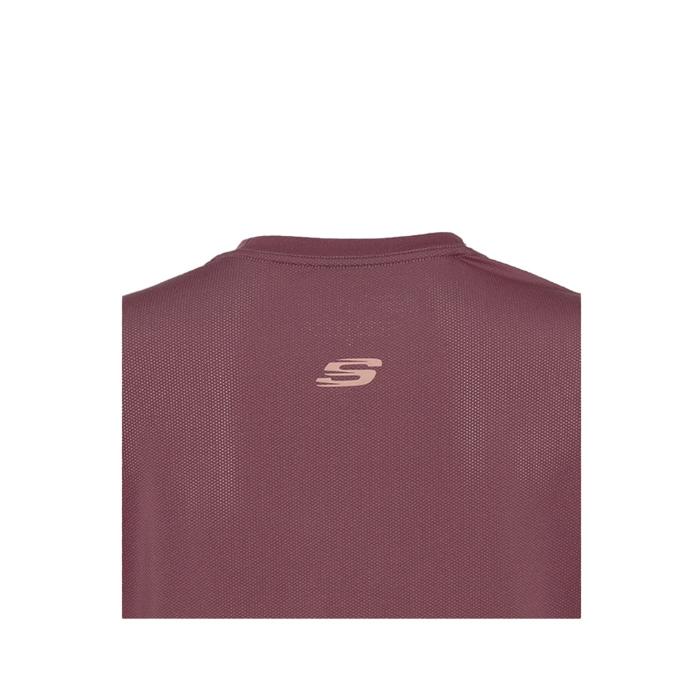 Skechers Women Cropped Sports T-Shirts - Rose Brown