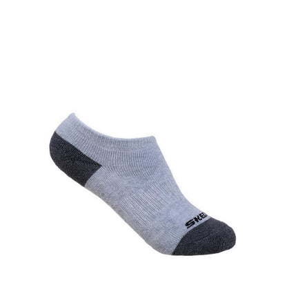 Skechers 3Pk Boys Full Terry No Show - Black / White