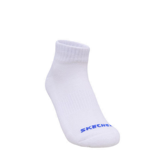 Skechers 3PK 1/2 Terry Qtr Crew Boys Socks - White / Blue