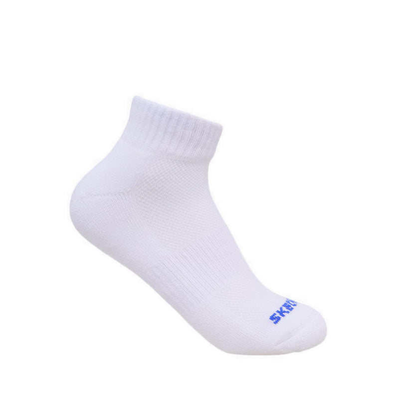 Skechers 3PK 1/2 Terry Qtr Crew Boys Socks - White / Blue