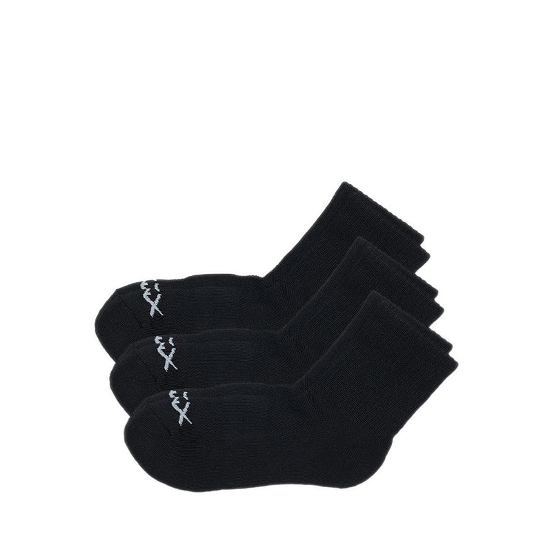 SKECHERS 3PK 1/2 TERRY CREW BOYS - BLACK
