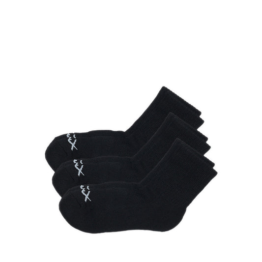 SKECHERS 3PK 1/2 TERRY CREW BOYS - BLACK