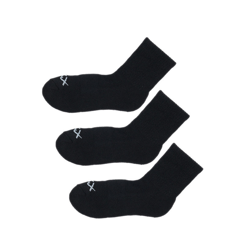 SKECHERS 3PK 1/2 TERRY CREW BOYS - BLACK