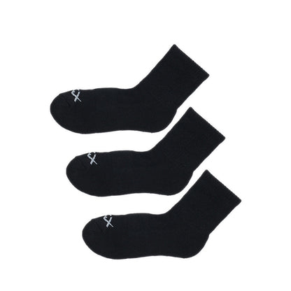 SKECHERS 3PK 1/2 TERRY CREW BOYS - BLACK