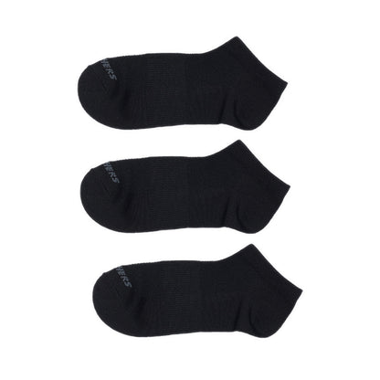 SKECHERS 3PK NON TERRY SUPERSOFT LOW CUT BOYS - BLACK