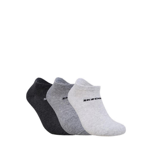 Skechers 3Pk Boys Non Terry Low Cut Socks - Grey / Grey