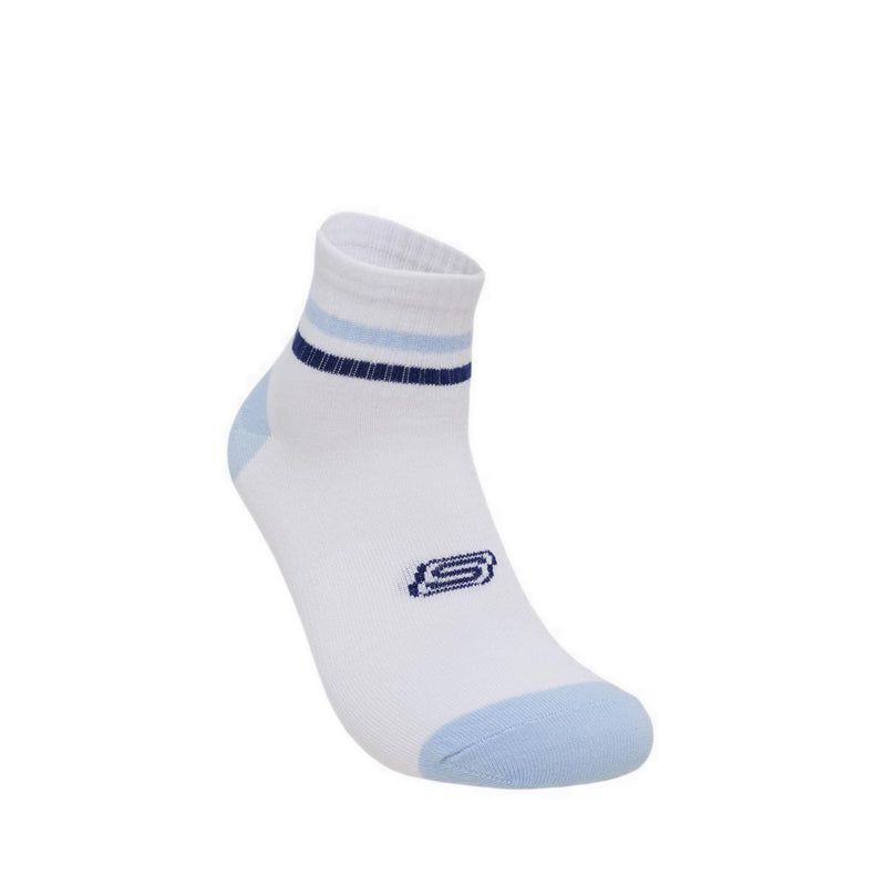 Skechers 6Pk Boys Non Terry Qtr Crew - White / Blue