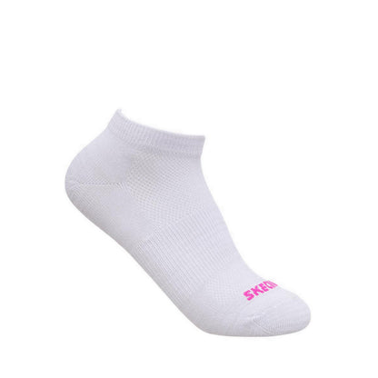 Skechers 6PK Non Terry Low Cut Girls Socks - Pink Combo