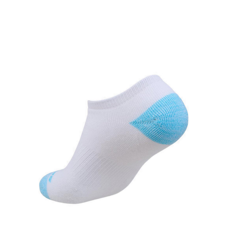 Skechers 3Pk Girls Full Terry No Show Socks - White / Pink
