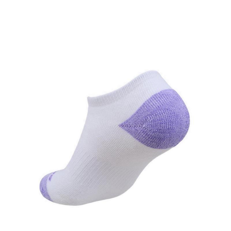 Skechers 3Pk Girls Full Terry No Show Socks - White / Pink